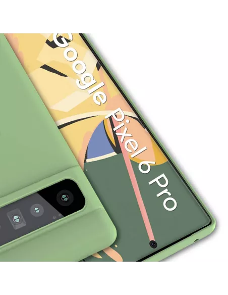 Google Pixel 6 Pro Coque Liquid Silicone - Vert Olive | Ibroz