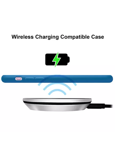 iPhone 12 Liquid Silicone + Tempered Glass Case - Sky Blue | Ibroz