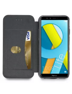 Honor 9 Lite Etui cuir folio CLAM - Bleu Cosmos | Ibroz 2