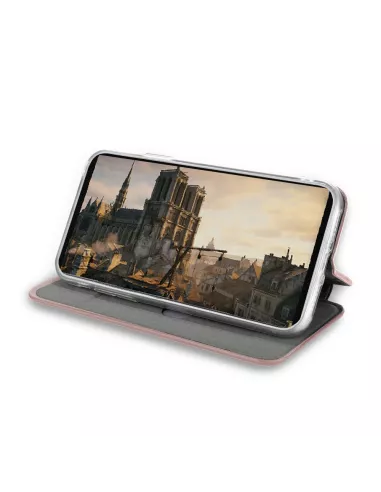 Honor 9 Lite Leather folio case CLAM - Rose Gold | Ibroz