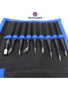 Pack de 9 Pinces de précision (Tweezer) Antistatiques réparation Sm... 2