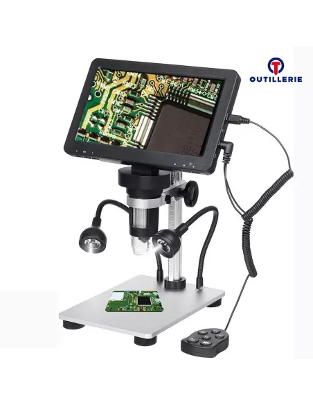 Microscope USB Numérique 1200X - 12 MPx - Vidéo 1080 FHD, lampes LE...
