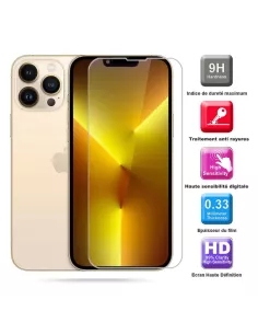 ibroz-Lot de 3 Protections écran pour iPhone 13 Pro Max en verre trempé - 9H 2