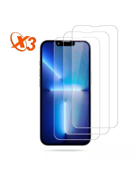 Lot de 3 Protections écran pour iPhone 13 / 13 Pro en verre trempé ...