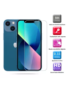 Lot de 3 Protections écran pour iPhone 13 Mini en verre trempé - 9H... 2