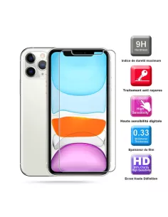 Lot de 3 Protections écran pour iPhone 11 en verre trempé - 9H | Ibroz 2