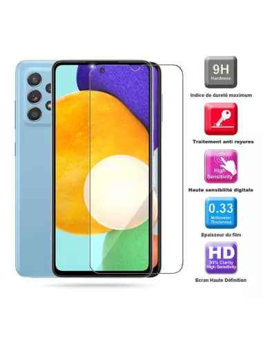 Set of 3 tempered glass screen protectors for Samsung Galaxy A52 ...