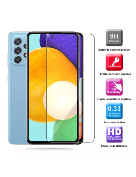Set of 3 tempered glass screen protectors for Samsung Galaxy A52 ...