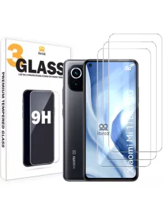 Lot de 3 Protections écran pour Xiaomi Mi 11 Lite Pro en verre trem...