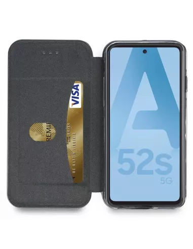 Samsung A52/A52s - Etui Cuir Folio Clam + Verre Trempé 9H - Bleu | ...