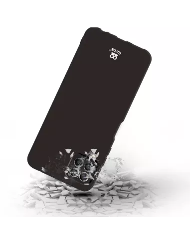 Coque LSR Samsung A22 (4G) Liquide Silicone + Verre trempé 9H - Noi...