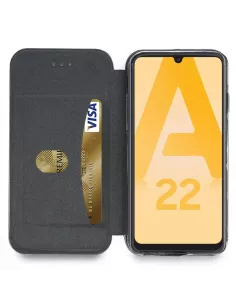 Samsung A22 4G - Etui Cuir Folio Clam + Verre Trempé 9H - Rose Gold... 2