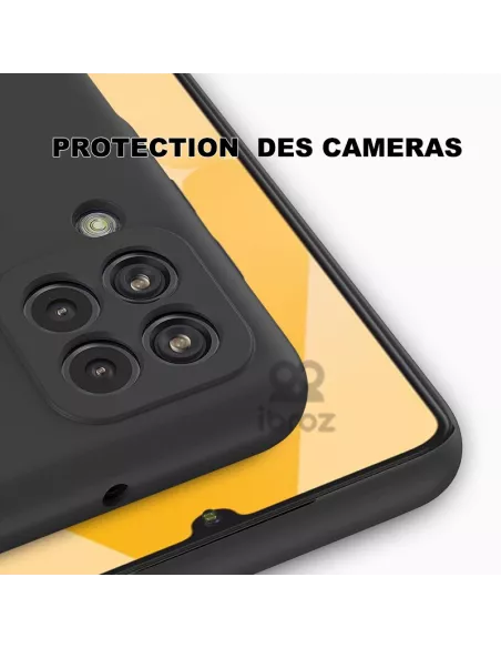 Coque LSR Samsung A22 (4G) Liquide Silicone + Verre trempé 9H - Noi...