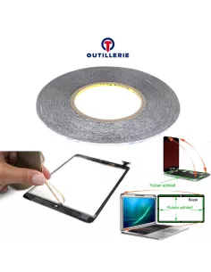 Scotch, Bande adhésive 3M double face (2mm) + Cutter pour pose écra... 2