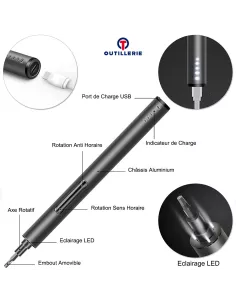 Pack Premium Mini Precision Cordless Screwdriver - 58 pieces + Pla... 2