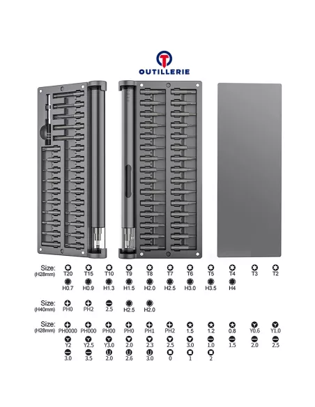 Pack Premium Mini Tournevis Sans Fil de Précision - 58 pièces + Pla...