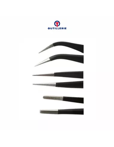Pack of 3 Precision Tweezers Antistatic repair Sm...