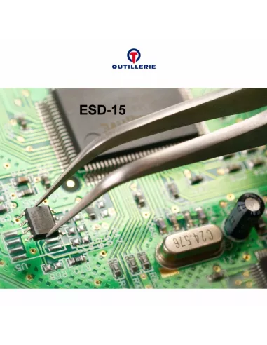 Pack of 3 Precision Tweezers Antistatic repair Sm...