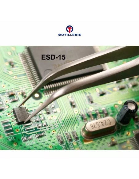 Pack de 3 Pinces de précision (Tweezer) Antistatiques réparation Sm...