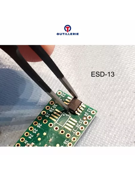 Pack de 3 Pinces de précision (Tweezer) Antistatiques réparation Sm...