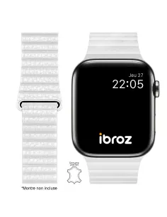 Genuine Leather Strap Apple Watch 7, 6, SE, 5, 4, 3 - White Don't...