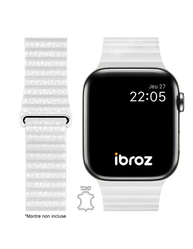 Genuine Leather Strap Apple Watch 7, 6, SE, 5, 4, 3 - White Don't...