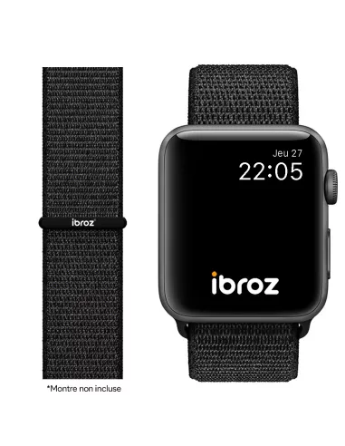 Nylon Loop Sport Wristband for Apple Watch 8, 7, 6, SE, 5, 4, 3 - N...