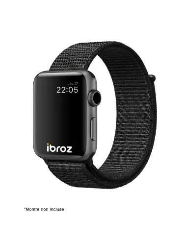 Nylon Loop Sport Wristband for Apple Watch 8, 7, 6, SE, 5, 4, 3 - N...