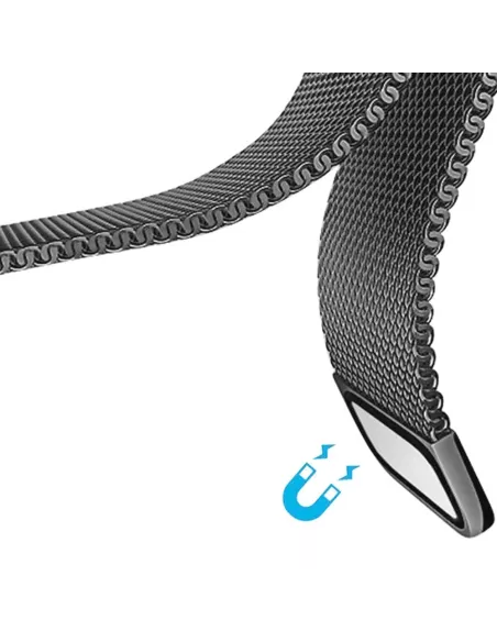 Bracelet Apple Watch 7, 6, SE, 5, 4, 3 - Maille milanaise acier - G...