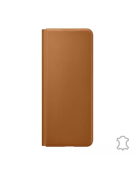 Samsung Galaxy Z Fold 3 (5G) - Flip Case Genuine Leather - Camel | I...