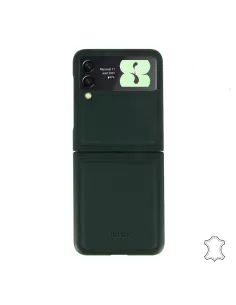 Samsung Galaxy Z Flip 3 (5G) - Etui Flip Cuir Véritable - Vert Sequ... 2