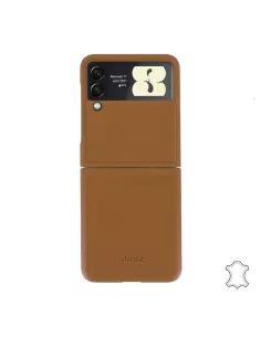Samsung Galaxy Z Flip 3 (5G) - Etui Flip Cuir Véritable - Camel | I... 2