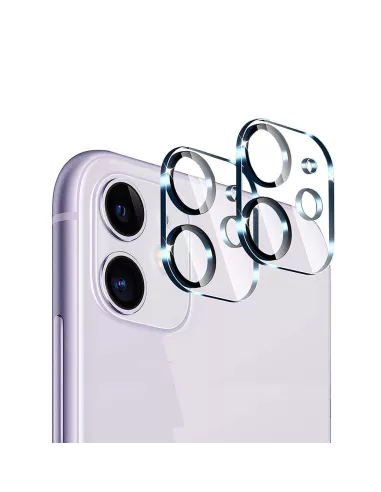 Lot de 2 Protections objectif caméra pour iPhone 11 en verre trempé...