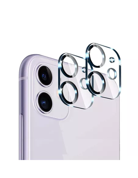 Lot de 2 Protections objectif caméra pour iPhone 11 en verre trempé...