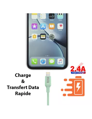 Câble iPhone, iPad, AirPod - Lightning vers USB type A - Charge et ...