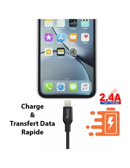 iPhone, iPad, AirPod cable - Lightning to USB type A - Charge and ...