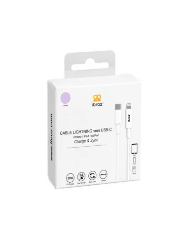 iPhone, iPad, AirPod cable - Lightning to USB-C (30W-3A) - Fast C...