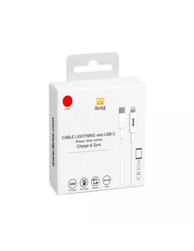 Câble iPhone, iPad, AirPod - Lightning vers USB-C (30W-3A) - Fast C...