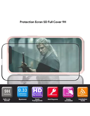 Apple iPhone 13 (6.1") Liquid Silicone Case + 9H Tempered Glass (5D)...