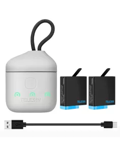 Chargeur 3 batteries Allin Box + Lecteur de cartes Micro SD + 2 Bat...