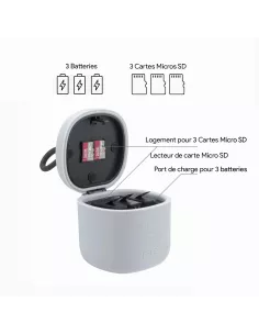 Chargeur 3 batteries Allin Box + Lecteur de cartes Micro SD + 2 Bat... 2