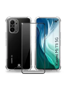Xiaomi Mi 11i Pack Coque antichocs + Protection écran 9H - Transpar...