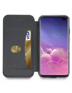 Galaxy S10+ Etui Cuir Folio CLAM | Ibroz 2