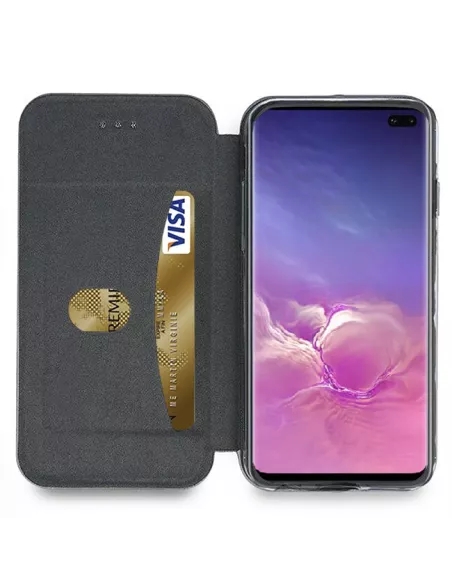 Galaxy S10+ Etui Cuir Folio CLAM | Ibroz