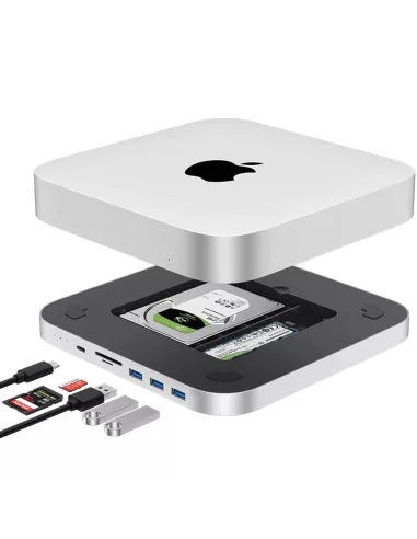 Dock HUB Mac Mini MC25 Pro DP - Extension Mémoire 8 en 1 - SATA SSD...