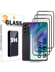 Set of 3 edge-to-edge screen protectors for Samsung Galaxy S21 FE e...