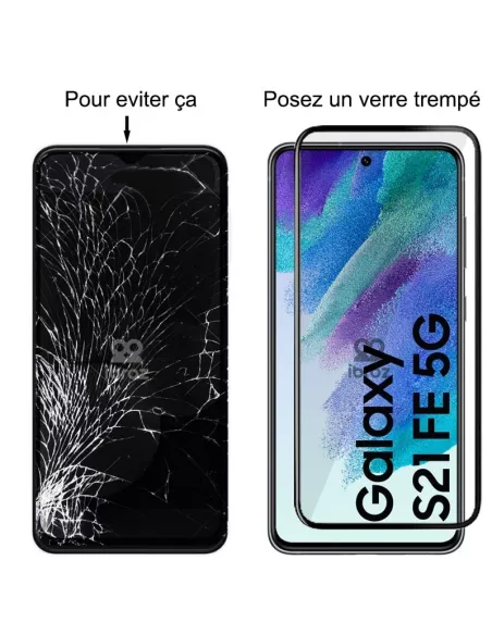 Set of 3 edge-to-edge screen protectors for Samsung Galaxy S21 FE e...