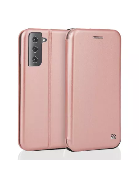 Samsung Galaxy S21 FE Etui Cuir Folio Clam - Rose Gold | Ibroz