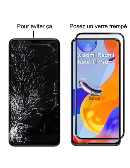 Set of 3 edge-to-edge screen protectors for Xiaomi Redmi Note 11 Pr...