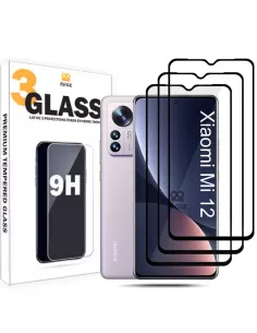 Set of 3 Xiaomi 12-12x edge-to-edge glass screen protectors ...